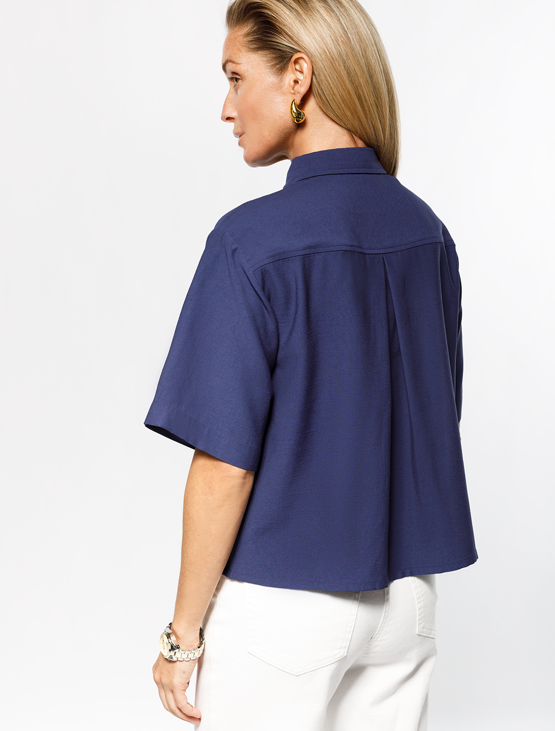 картинка Блузка женская дымчатый синий от магазина Одежда+