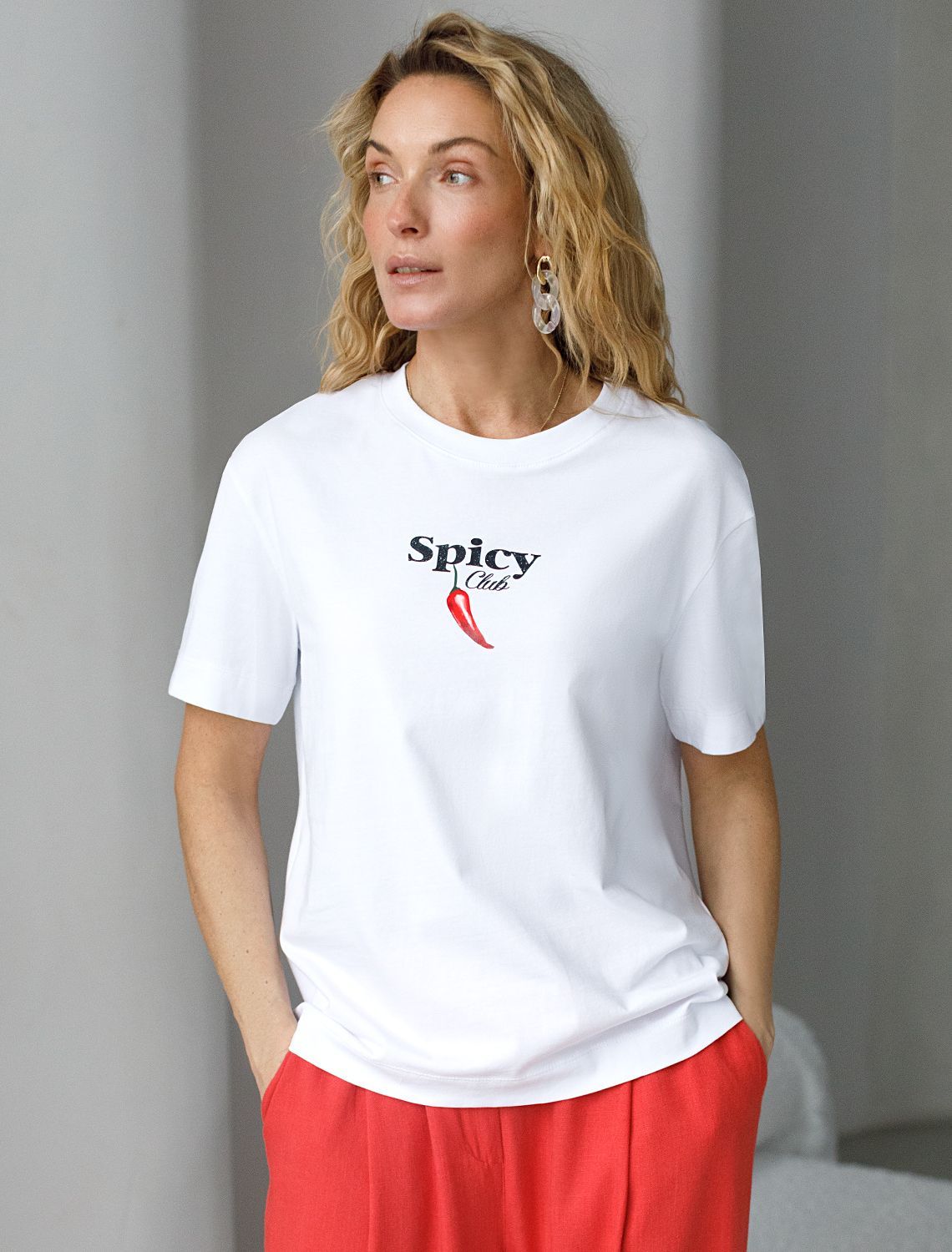 картинка Футболка женская белый_spicy от магазина Одежда+