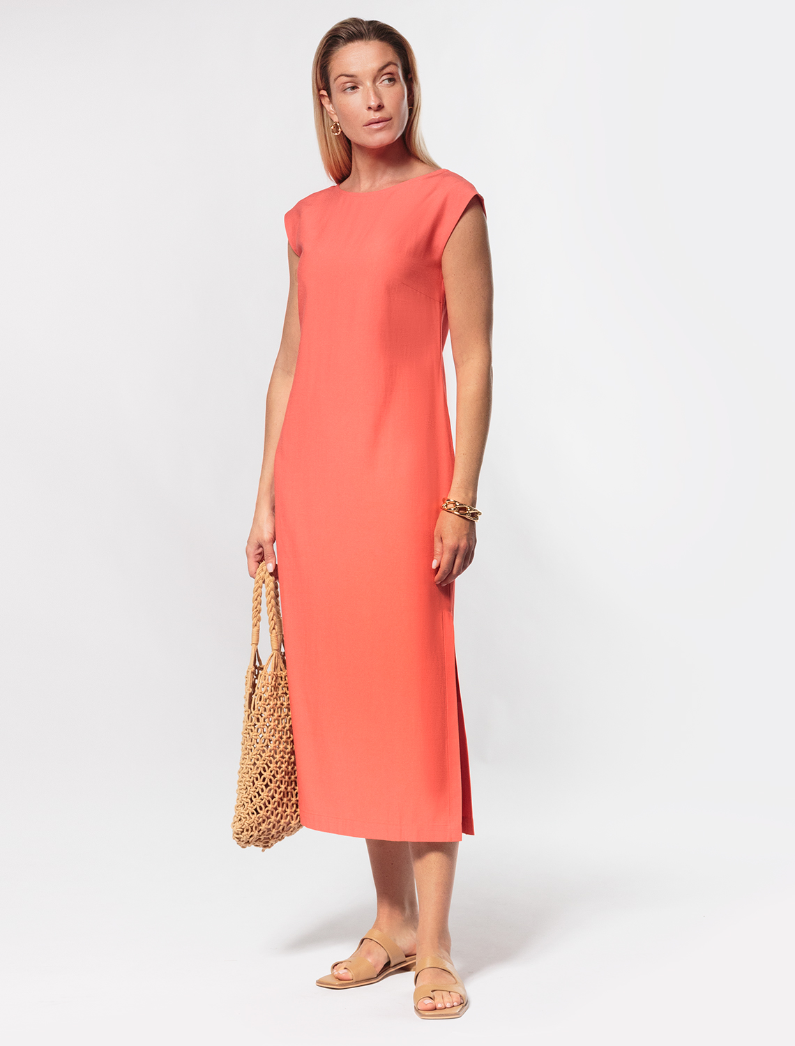 картинка Платье женское коралловый от магазина Одежда+