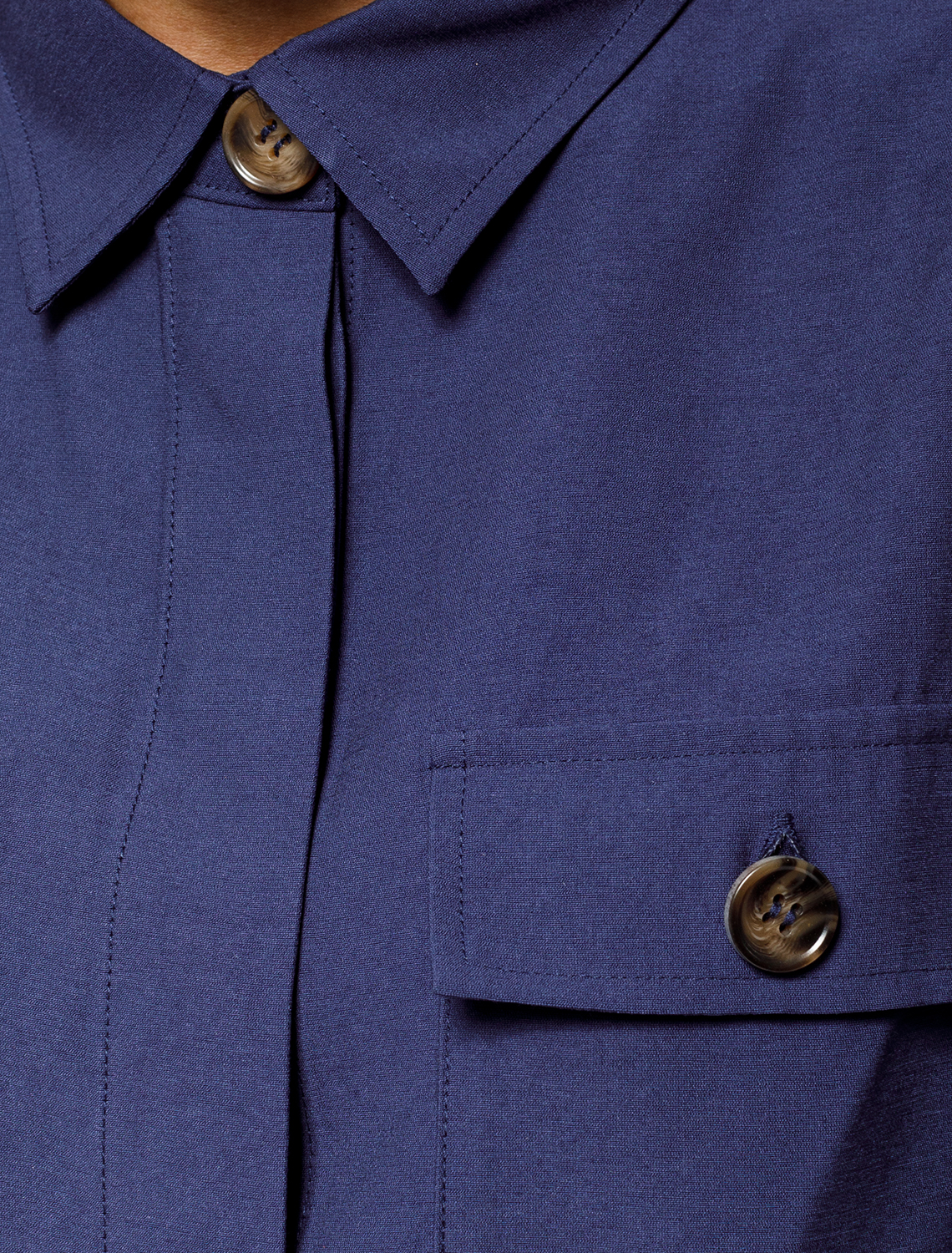 картинка Блузка женская дымчатый синий магазин Одежда+ являющийся официальным дистрибьютором в России 